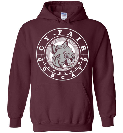 Cy-Fair High School Bobcats Maroon Hoodie 02