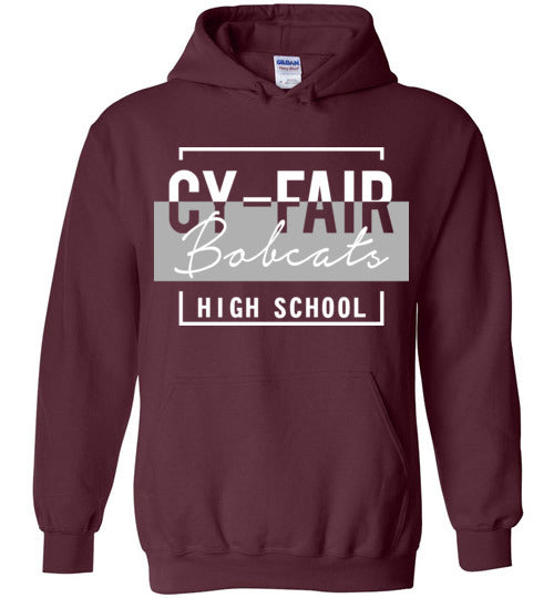 Cy-Fair High School Bobcats Maroon Hoodie 05