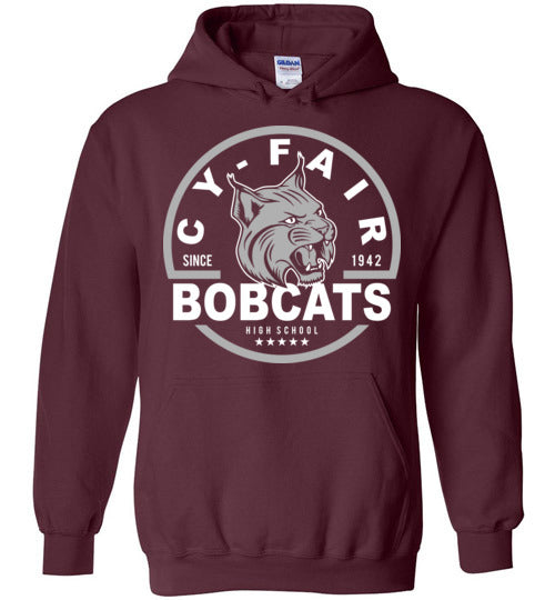 Cy-Fair High School Bobcats Maroon Hoodie 04