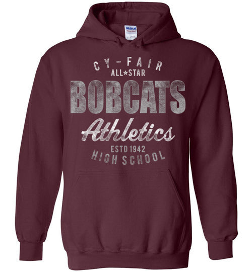 Cy-Fair High School Bobcats Maroon Hoodie 34