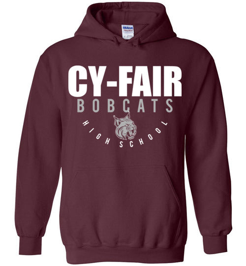 Cy-Fair High School Bobcats Maroon Hoodie 12