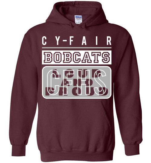 Cy-Fair High School Bobcats Maroon Hoodie 86