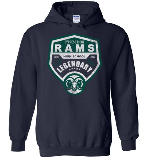 Cypress Ridge High School Rams Navy Hoodie 14