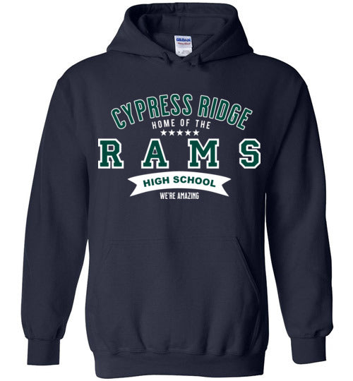 Cypress Ridge High School Rams Navy Hoodie 96