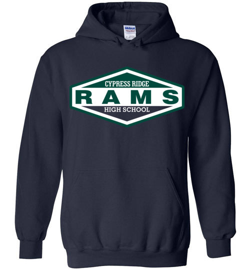 Cypress Ridge High School Rams Navy Hoodie 09