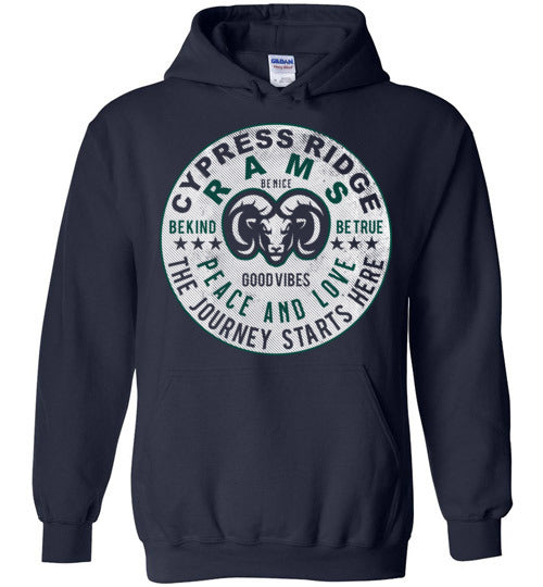 Cypress Ridge High School Rams Navy Hoodie 16