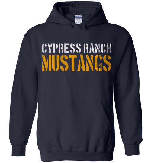 Cypress Ranch High School Mustangs Navy Hoodie 17