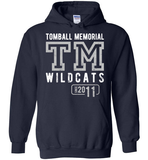 Tomball Memorial High School Wildcats Navy Hoodie 08