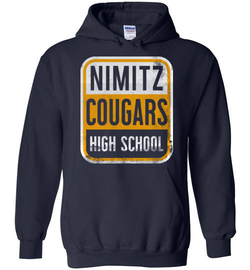 Nimitz High School Cougars Navy Hoodie 01