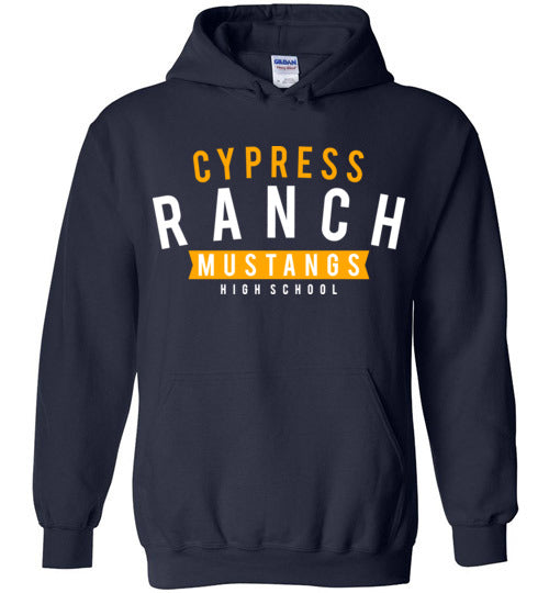 Cypress Ranch High School Mustangs Navy Hoodie 21