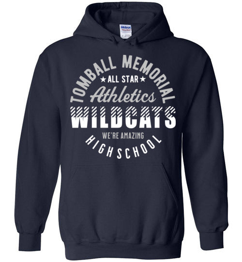 Tomball Memorial High School Wildcats Navy Hoodie 18