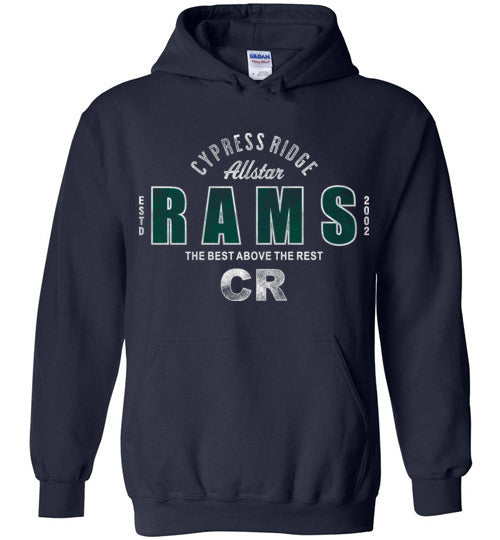 Cypress Ridge High School Rams Navy Hoodie 40