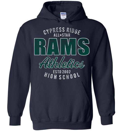 Cypress Ridge High School Rams Navy Hoodie 34