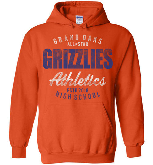 Grand Oaks High School Grizzlies Orange Hoodie 34