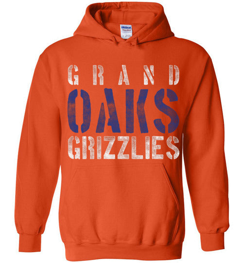 Grand Oaks High School Grizzlies Orange Hoodie 17