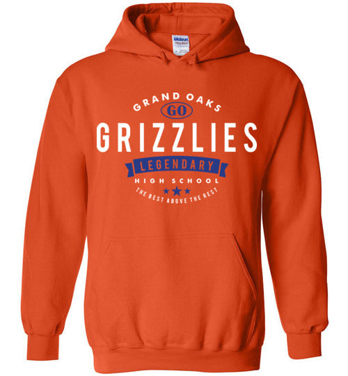 Grand Oaks High School Grizzlies Orange Hoodie 44