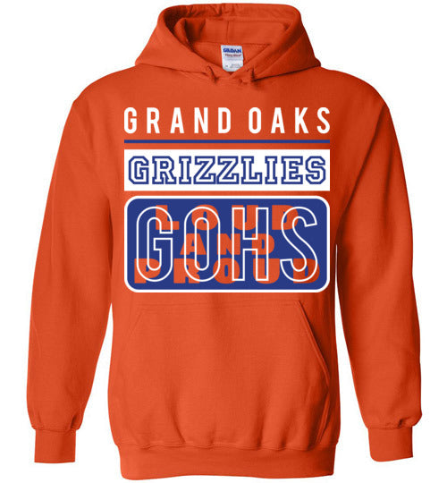 Grand Oaks High School Grizzlies Orange Hoodie 86