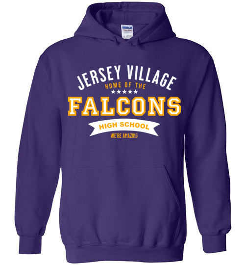 Jersey Village High School Falcons Purple Hoodie 96