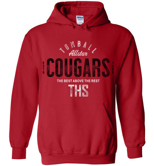 Tomball High School Cougars Red Hoodie 40