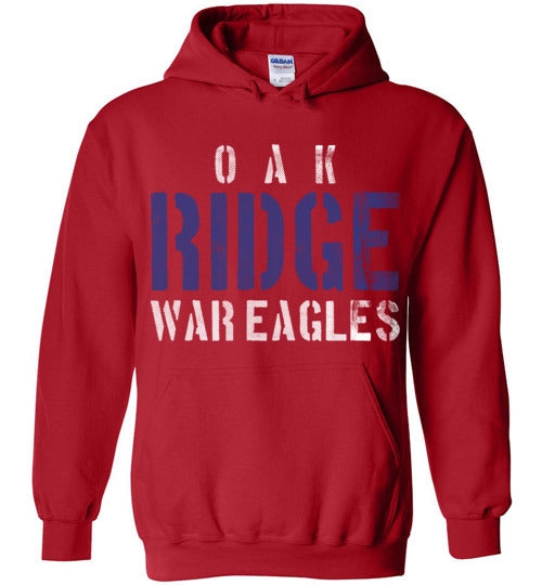 Oak Ridge High School War Eagles Red Hoodie 12