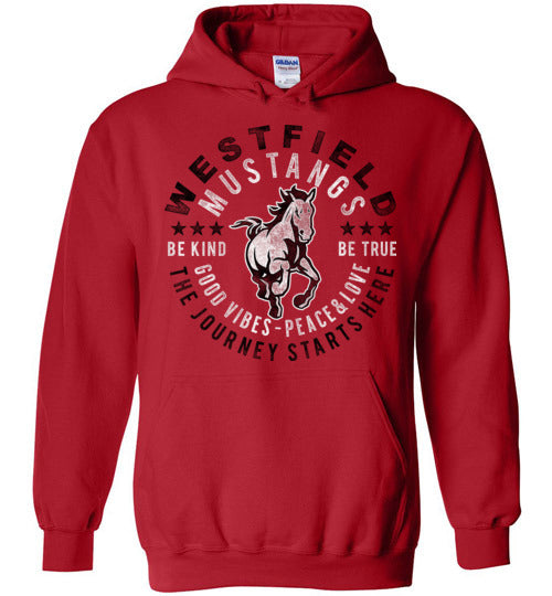 Westfield High School Mustangs Red Hoodie 16