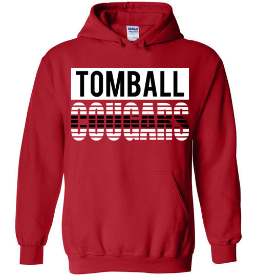 Tomball High School Cougars Red Hoodie 35