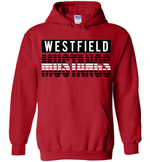 Westfield High School Mustangs Red Hoodie 35