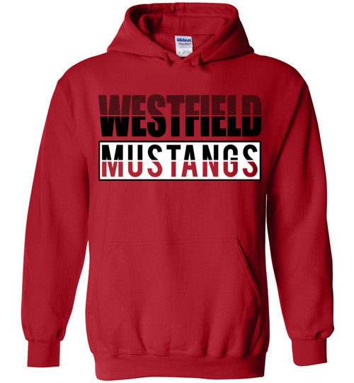 Westfield High School Mustangs Red Hoodie 31
