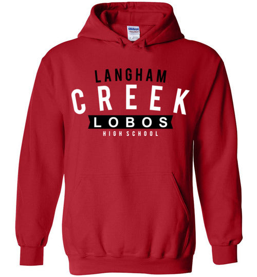 Langham Creek High School Lobos Red Hoodie 21