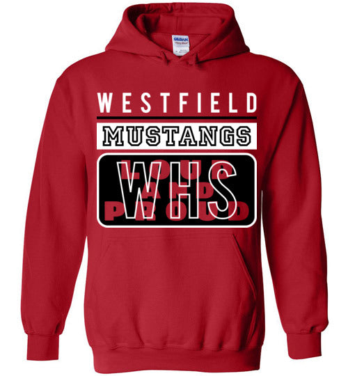 Westfield High School Mustangs Red Hoodie 86