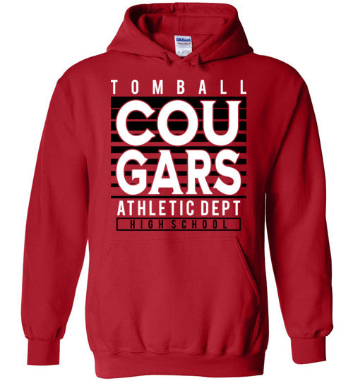 Tomball High School Cougars Red Hoodie 00