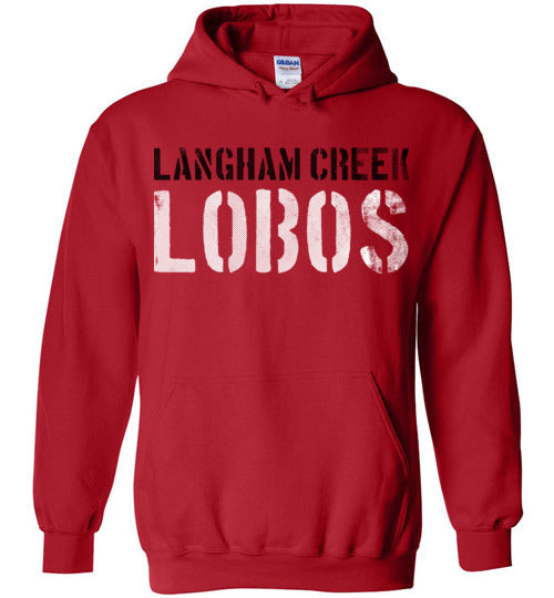 Langham Creek High School Lobos Red Hoodie 17