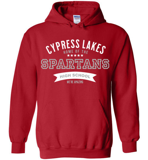 Cypress Lakes High School Spartans Red Hoodie 96