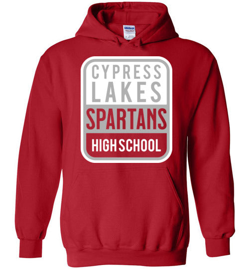 Cypress Lakes High School Spartans Red Hoodie 01