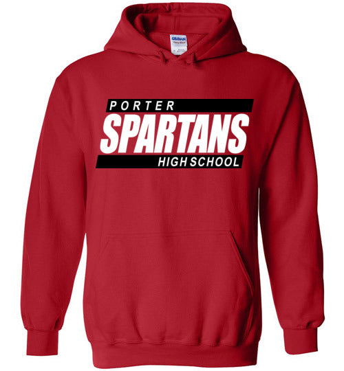 Porter High School Spartans Red Hoodie 72