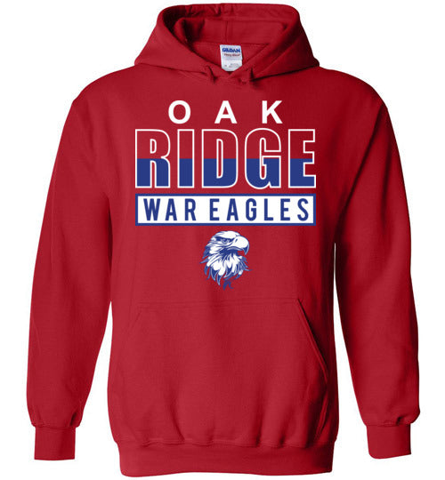 Oak Ridge High School War Eagles Red Hoodie 29