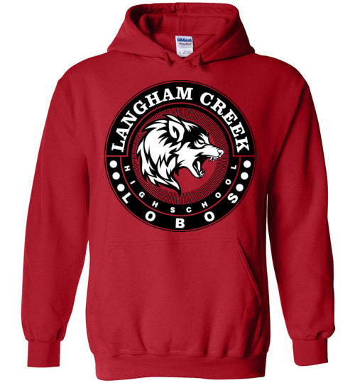 Langham Creek High School Lobos Red Hoodie 02