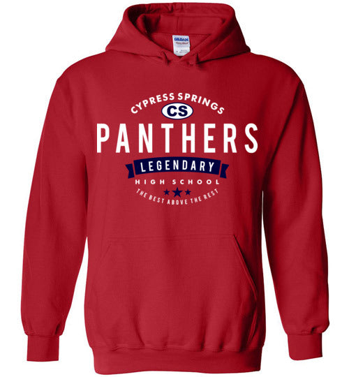 Cypress Springs High School Panthers Red Hoodie 44