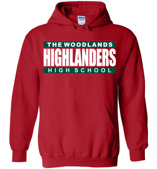 The Woodlands High School Highlanders Red Hoodie 98