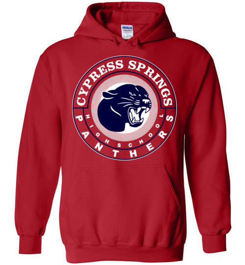Cypress Springs High School Panthers Red Hoodie 02