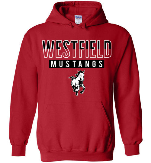 Westfield High School Mustangs Red Hoodie 23