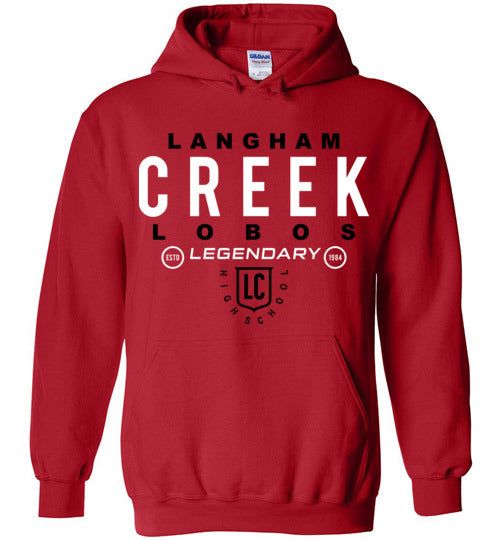 Langham Creek High School Lobos Red Hoodie 03