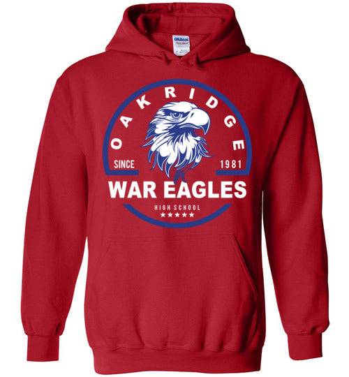 Oak Ridge High School War Eagles Red Hoodie 04