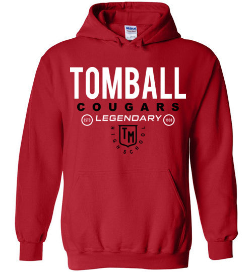 Tomball High School Cougars Red Hoodie 03
