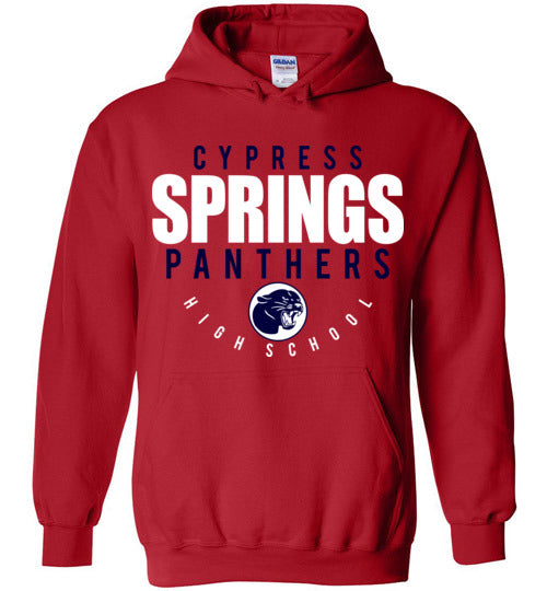 Cypress Springs High School Panthers Red Hoodie 12