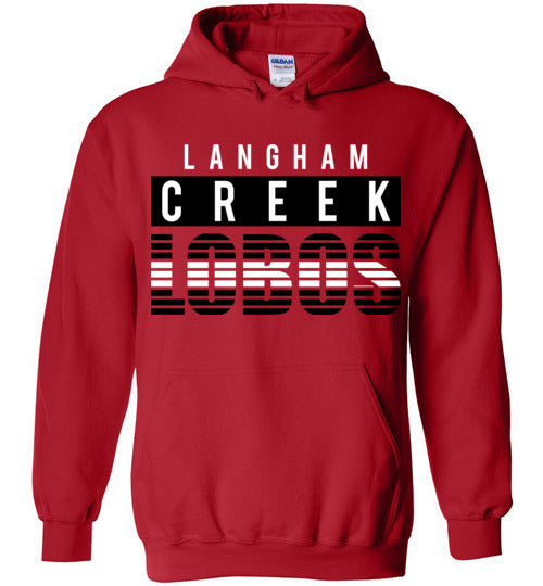 Langham Creek High School Lobos Red Hoodie 35