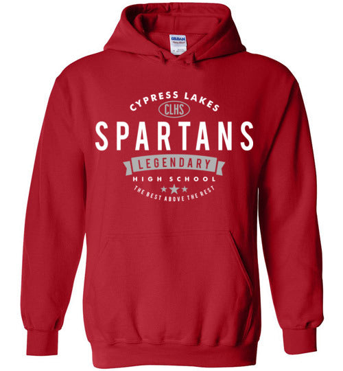 Cypress Lakes High School Spartans Red Hoodie 44