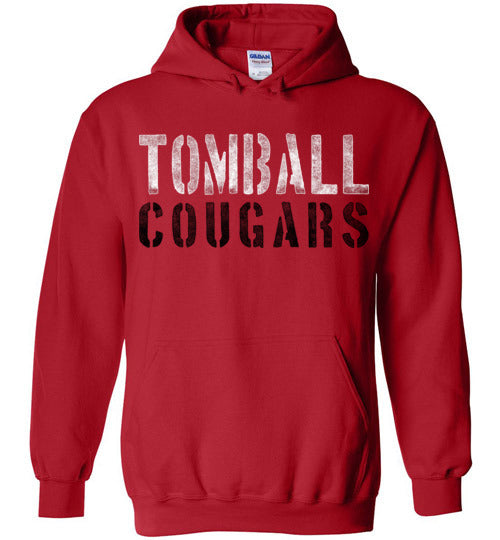 Tomball High School Cougars Red Hoodie 17