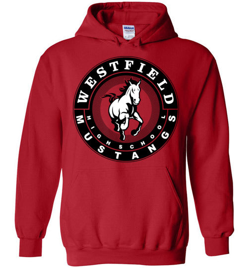 Westfield High School Mustangs Red Hoodie 02
