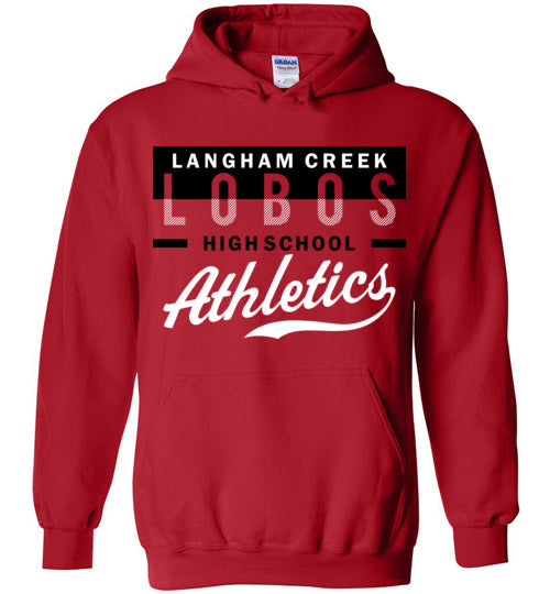Langham Creek High School Lobos Red Hoodie 48